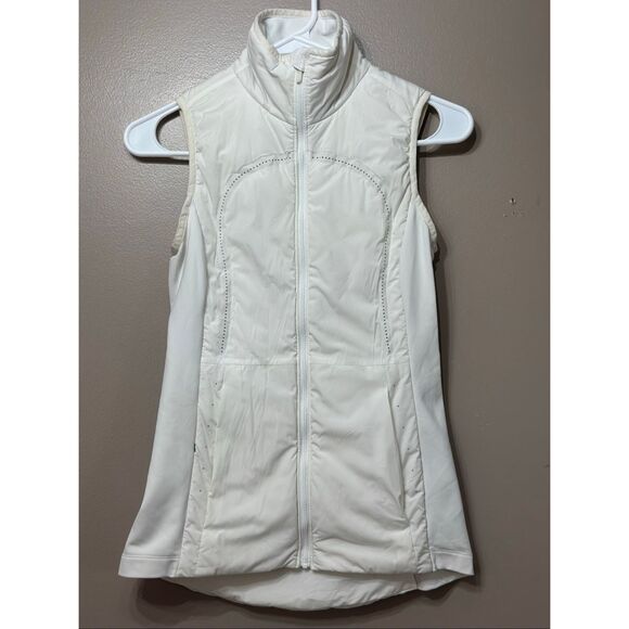 Lululemon Run For Cold White Vest Women's Size 2US - Picture 2 of 13
